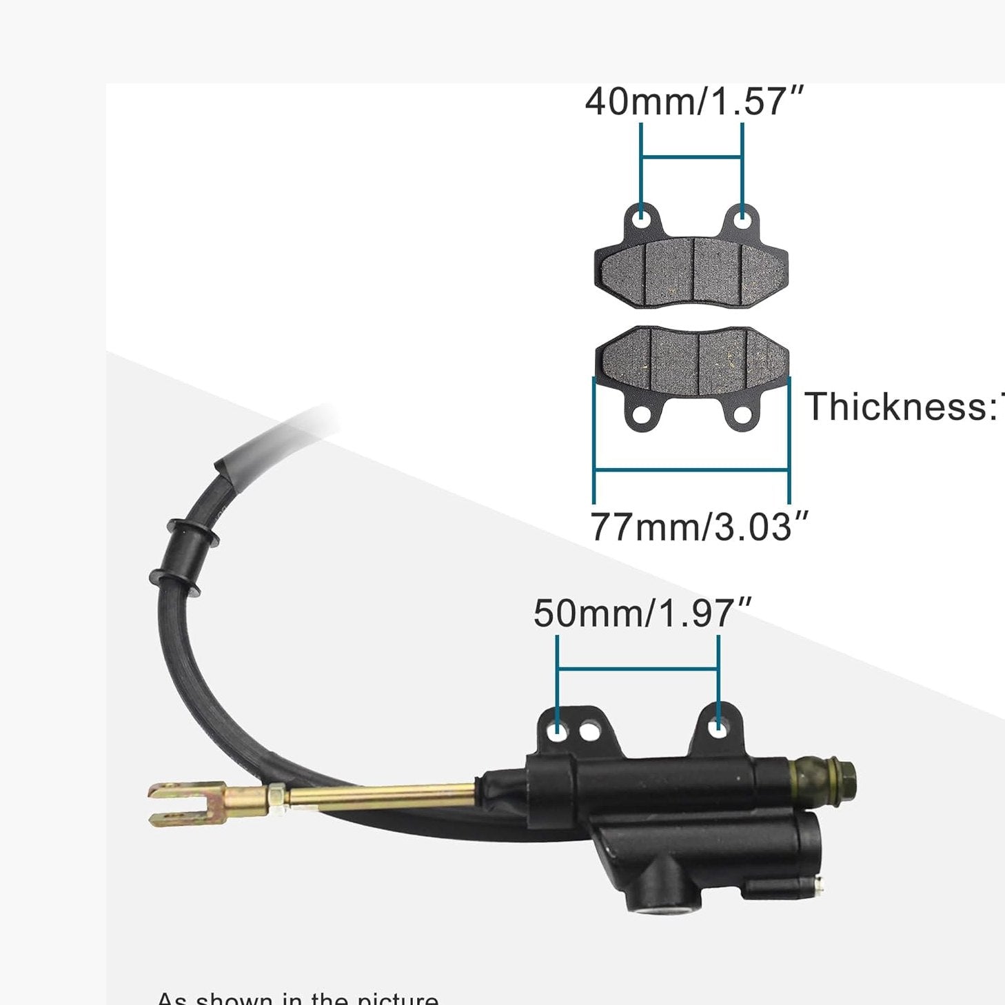 Rear Brake Assembly with Brake Pad For 50cc - 125cc ATV Dirt Bike