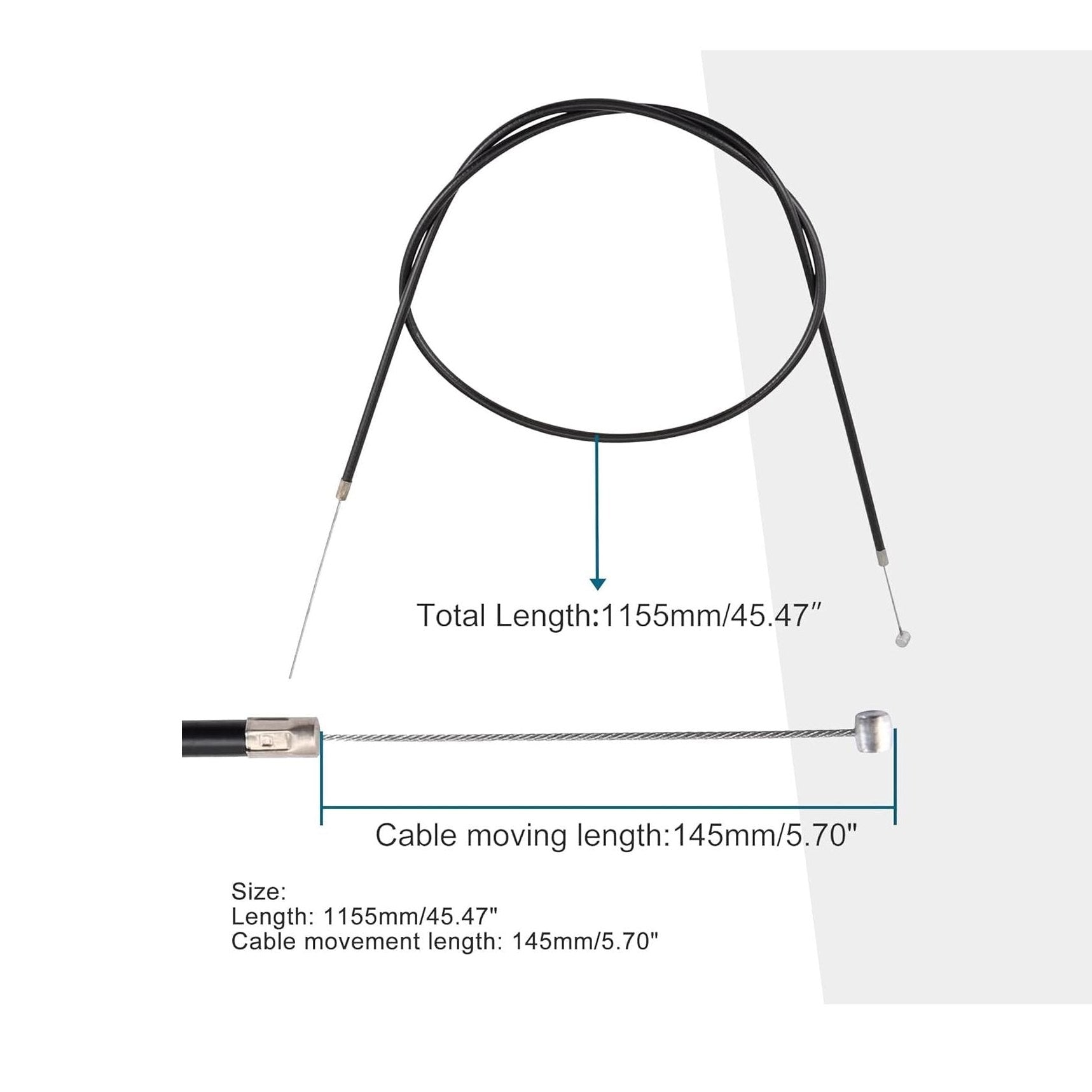 GOOFIT 45.47" Rear Brake Cable for 2 Stroke 43cc 47cc 49cc Engine Mini Pocket Pit Dirt Bike ATV Scooter