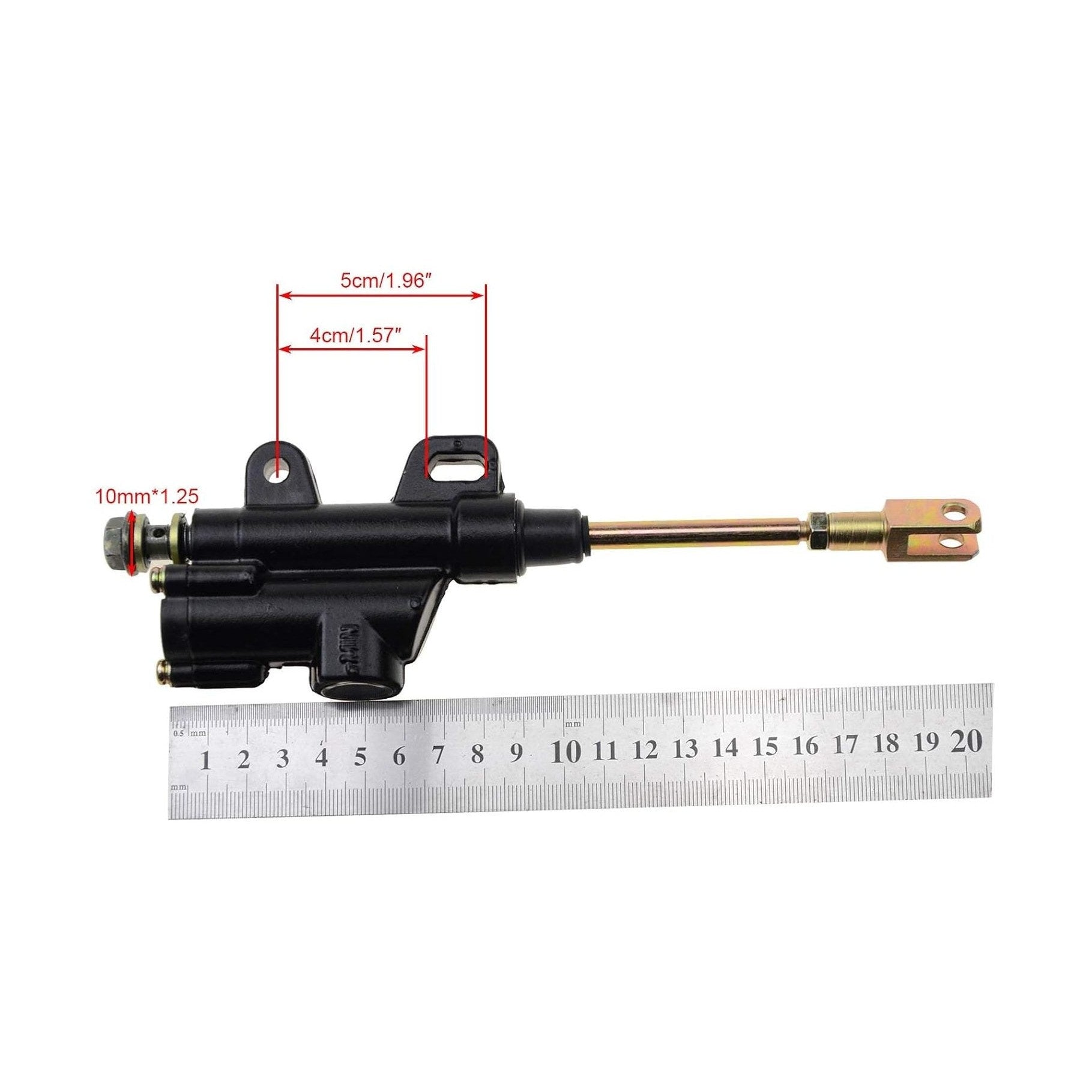GOOFIT Motorcycle Rear Brake Hydraulic Master Cylinder for 50cc 70cc 90cc 110cc 125cc Chinese Dirt Bike ATV Black