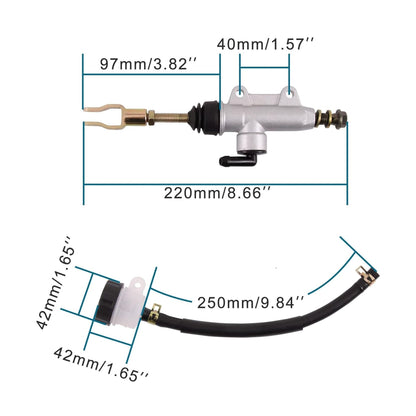 GOOFIT High Performace Rear Foot Hydraulic Brake Pump with Reservior Replacement for 50cc 70cc 90cc 110cc 125cc 150cc 200cc 250cc TaoTao ATV Dirt Pit Bike 4 Wheeler Quad Dune Buggy Scooter
