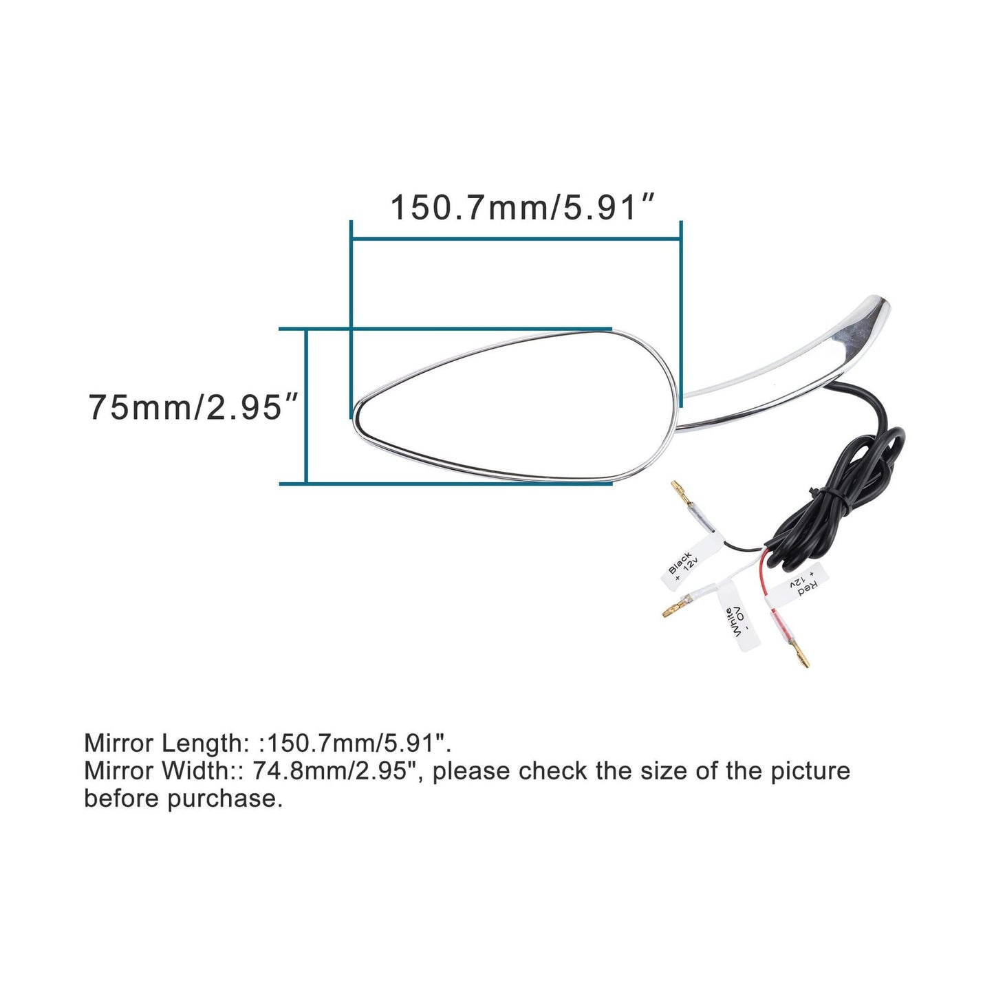 Rear Side Mirrors with Turn Signal Set For Dyna Softail Road Glide