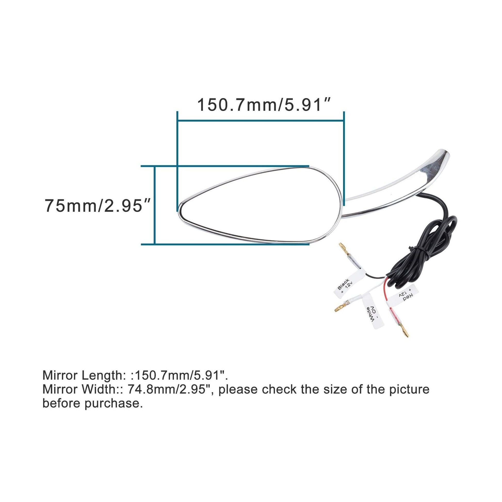 Rear Side Mirrors with Turn Signal Set For Dyna Softail Road Glide