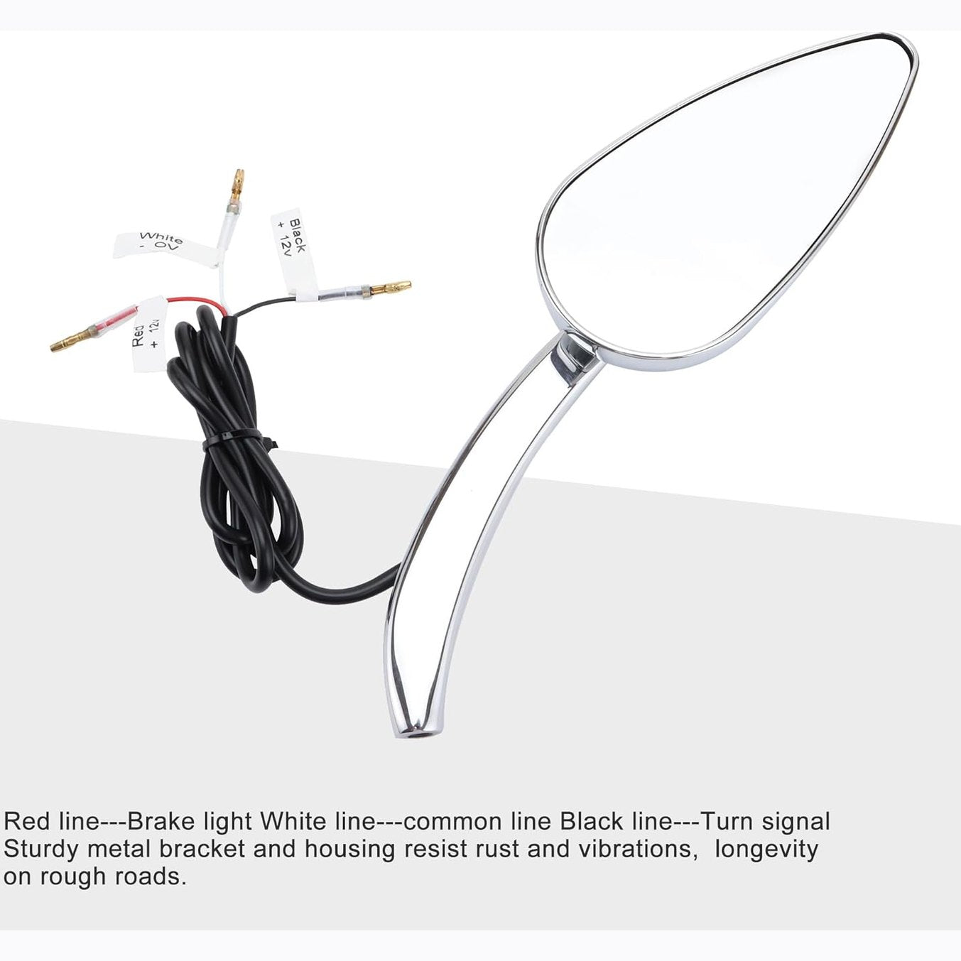 Rear Side Mirrors with Turn Signal Set For Dyna Softail Road Glide