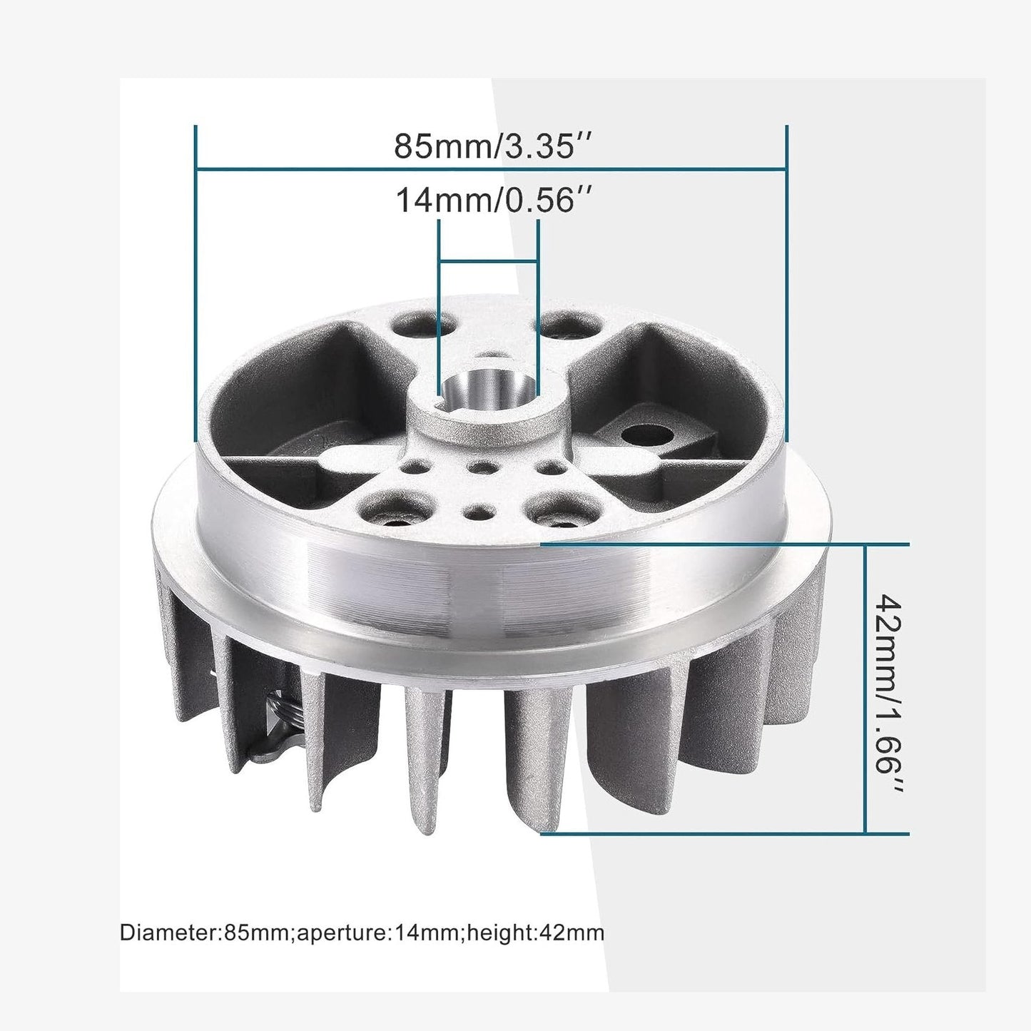 GOOFIT Recoil Pull Starter Flywheel Replacement for 47cc 49cc Engine ATV Quad Mini Dirt Pit Pocket Bike