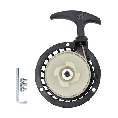 GOOFIT Aluminum Alloy Pull Start Recoil Starter Easy to Pull Replacement for 2 Stroke 49cc Engine Mini ATV Pocket Bike Dirt Bike