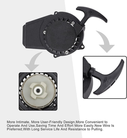 Recoil Starter - Aluminum - 2 Stroke - BLACK - Version 2