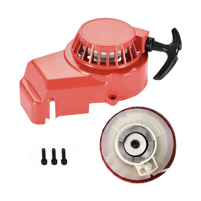GOOFIT Alloy Pull Start Recoil Starter for 2 Stroke 47cc 49cc Pocket Dirt Bike Mini ATV Red