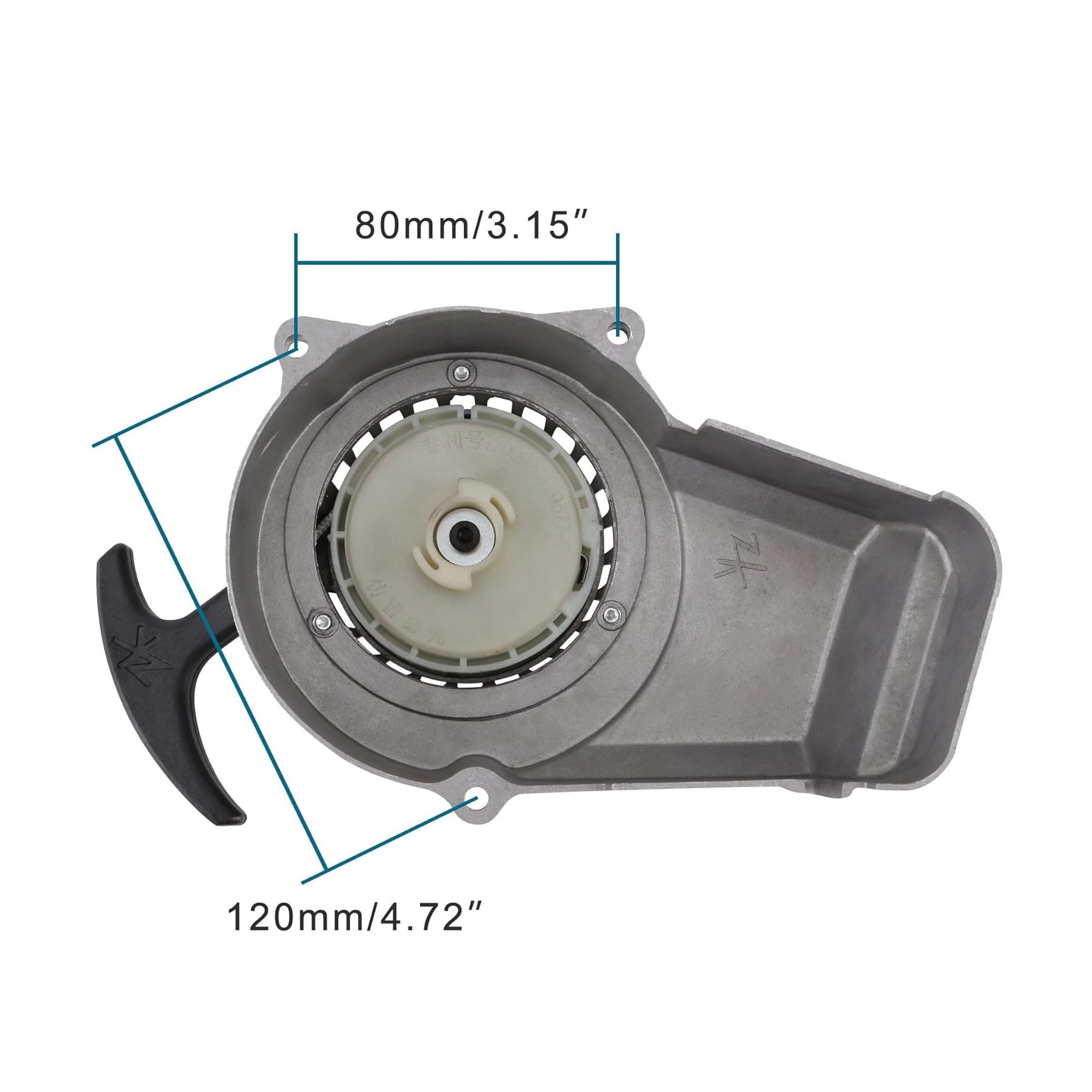 GOOFIT Aluminum Pull Start Recoil Starter Replacement for 2 Stroke 47cc 49cc Pocket Bike Mini Bike Dirt Bike Scooter ATV Quad Motorcycle