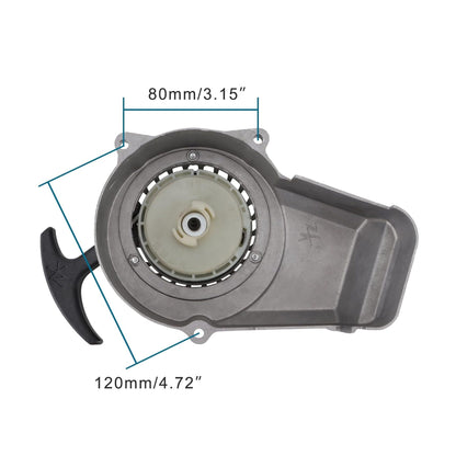 GOOFIT Aluminum Pull Start Recoil Starter Replacement for 2 Stroke 47cc 49cc Pocket Bike Mini Bike Dirt Bike Scooter ATV Quad Motorcycle