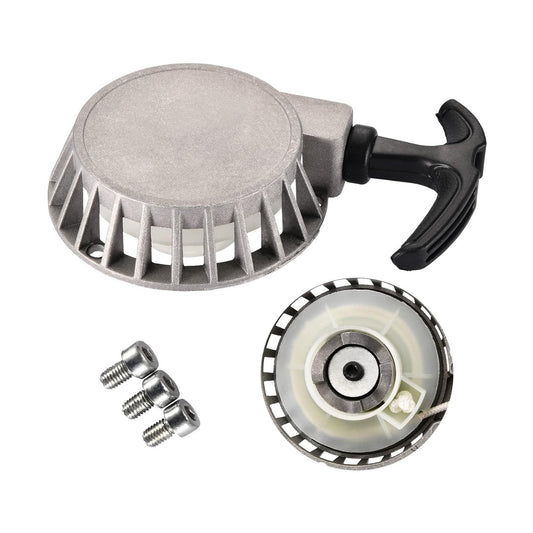 GOOFIT Pull Start Recoil Starter for 40-6 2 Stroke 47cc 49cc Mini Aluminum Pocket Pit Dirt Bike ATV Motorcycle Silver