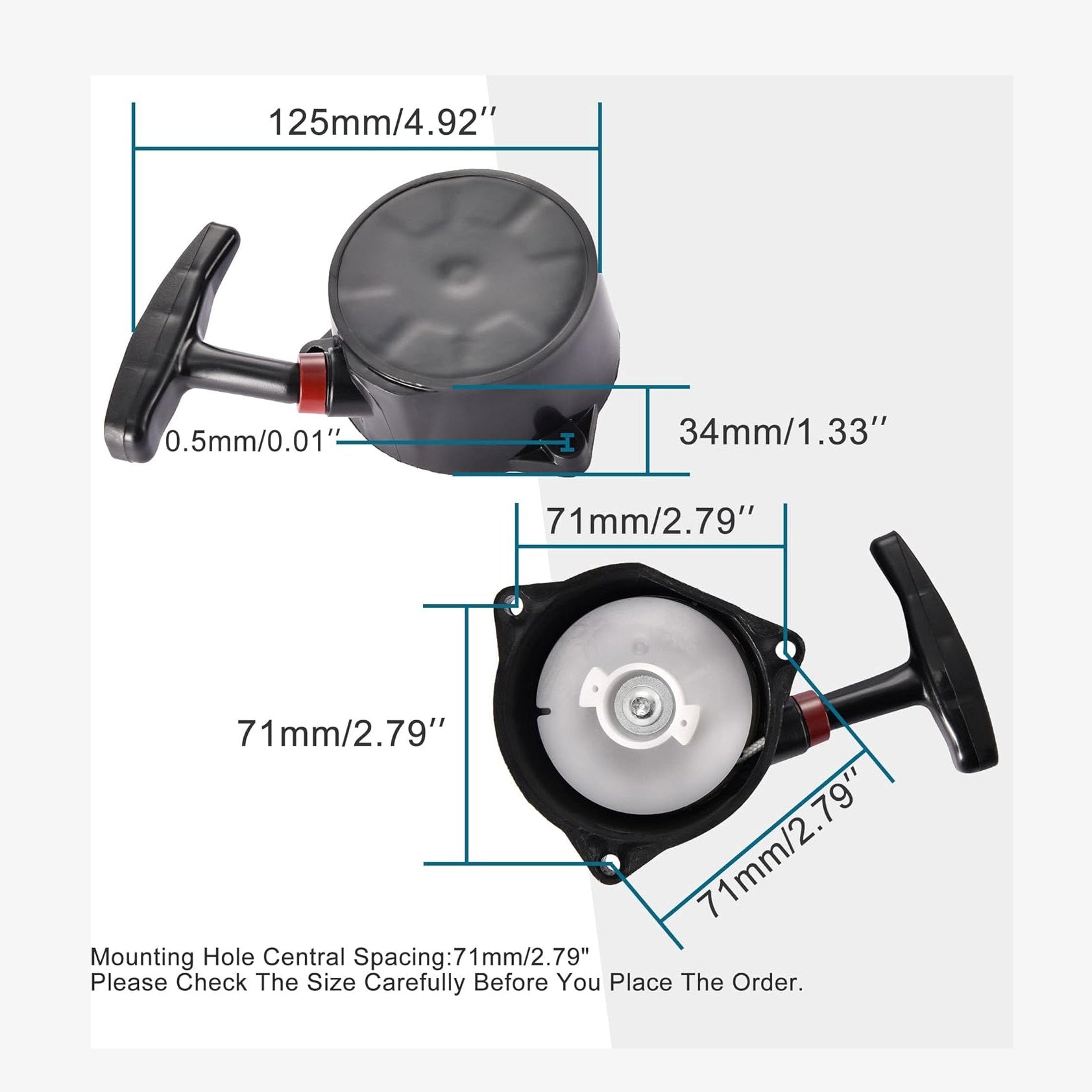 GOOFIT Pull Starter Recoil Assembly Replacement for 35cc Tanka Bladez TC-355 Moby XL Powerkart Blade-z