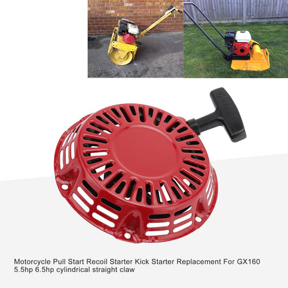 GOOFIT New Pull Start Recoil Starter Replacement for GX120 GX160 GX168 GX200 4hp 5.5hp 6.5hp 28400-ZE1-003ZF 28400-ZH8-013YA Go Kart Engine Generator Parts