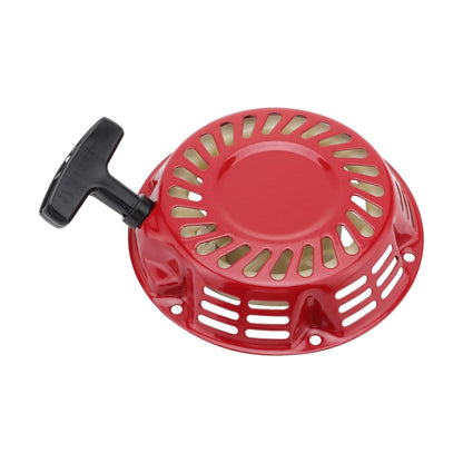 GOOFIT 168F Red Starter Iron Hand Pull Starter Replacement for 2KW Gasoline Generator Starter Gasoline GX160 GX200 5.5HP 6.5HP Lawn Mower Generator Parts
