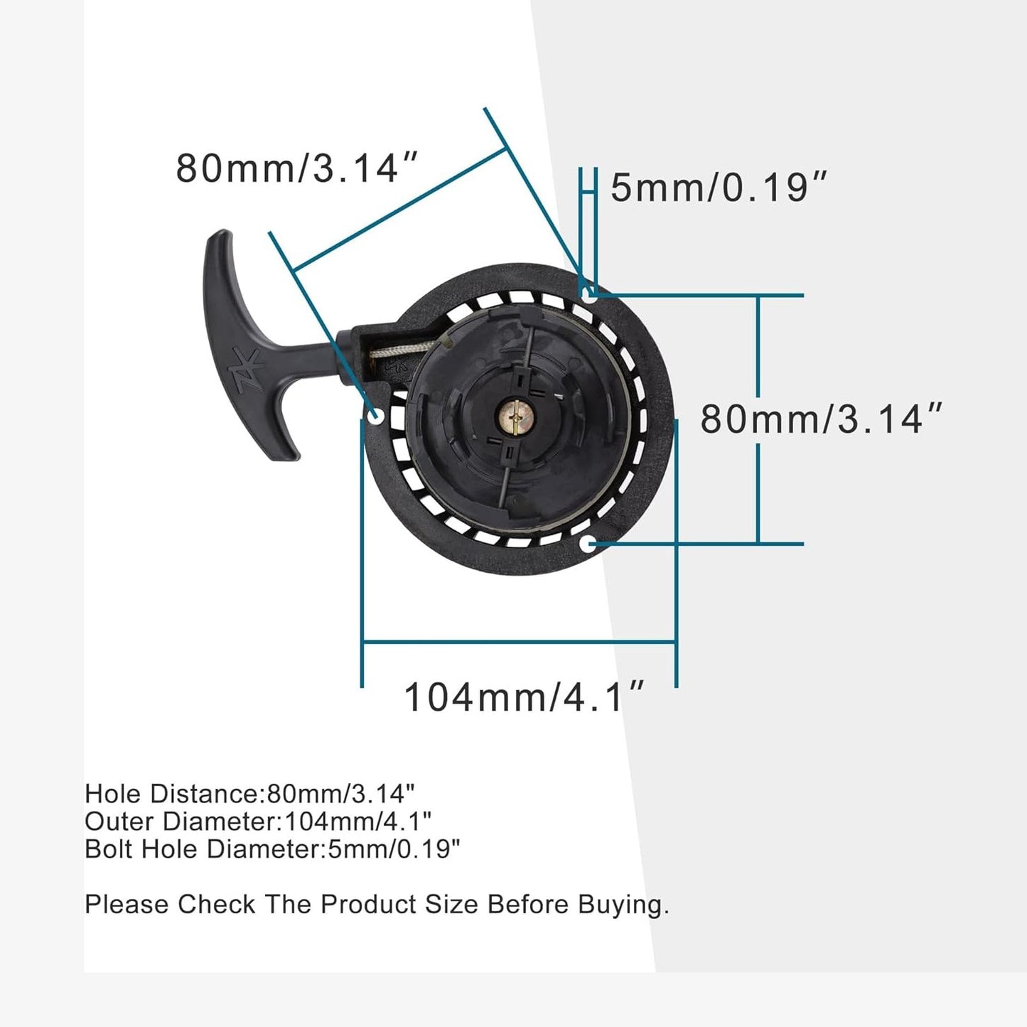 GOOFIT Pull Start Recoil Starter for 43cc 49cc 50cc Mini Pocket Bike ATV Dirt Bike Gas Scooter