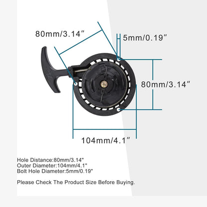 GOOFIT Pull Start Recoil Starter for 43cc 49cc 50cc Mini Pocket Bike ATV Dirt Bike Gas Scooter
