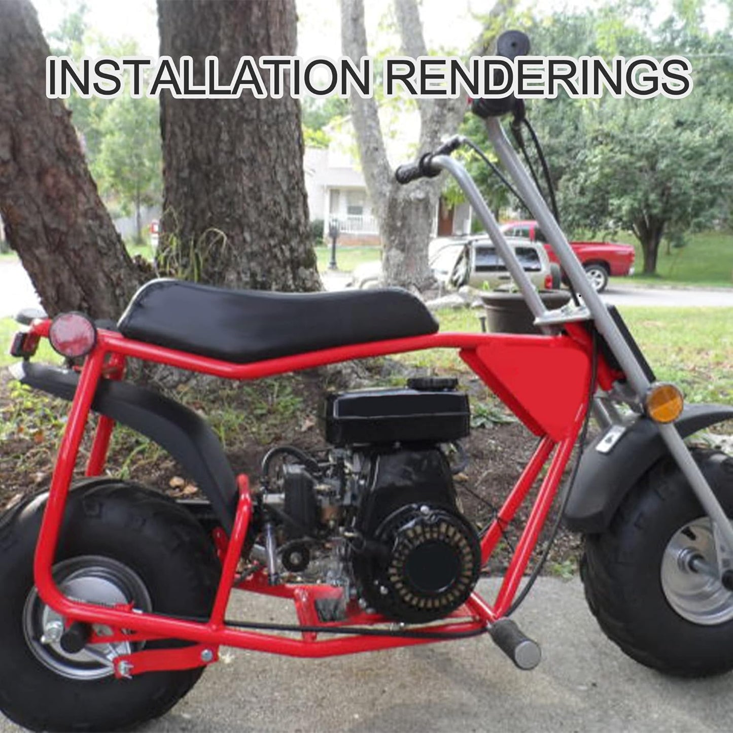 GOOFIT Pull Start Recoil Replacement for MM-B80 MM-B80R Youth Mini Bike Baja Doodlebug 2.8hp DB30 97cc Doodle Bug Mini Racer Bike Motovox MBX10 MBX11 MBX12 Parts