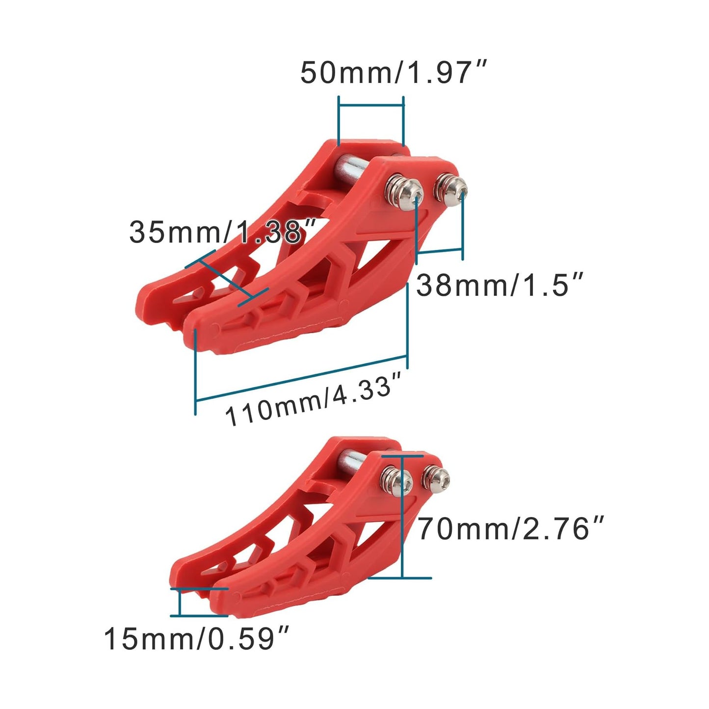 GOOFIT 420# 428# Chain Guide Chain Guard Fit for CRF 250 R EXC CRF YZF KXF for BSE Bosuer Dirt Bike Pit Bike Red