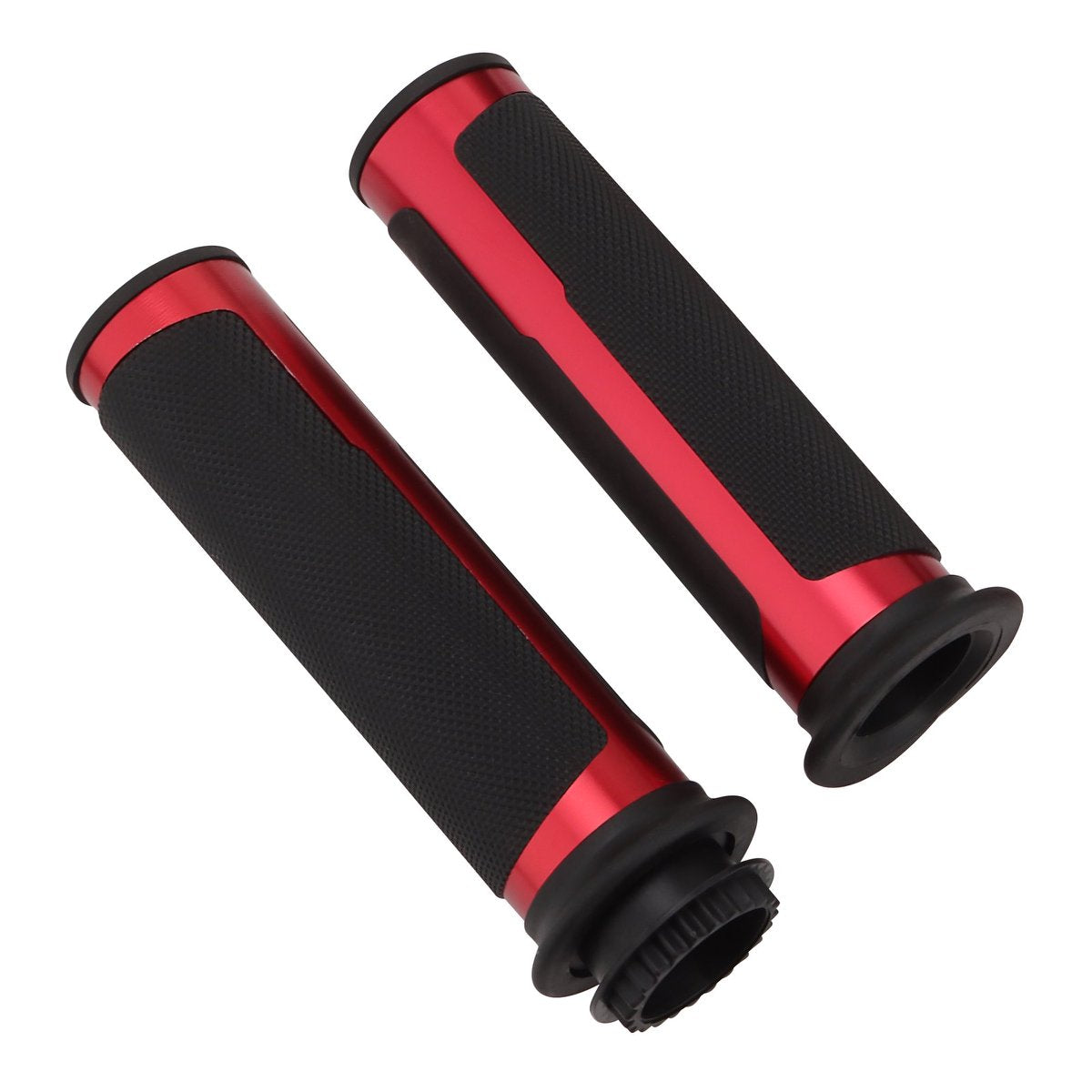 Red 22mm CNC Brake Clutch Lever Set with Twist Throttle Grips for Motorcycle ATV