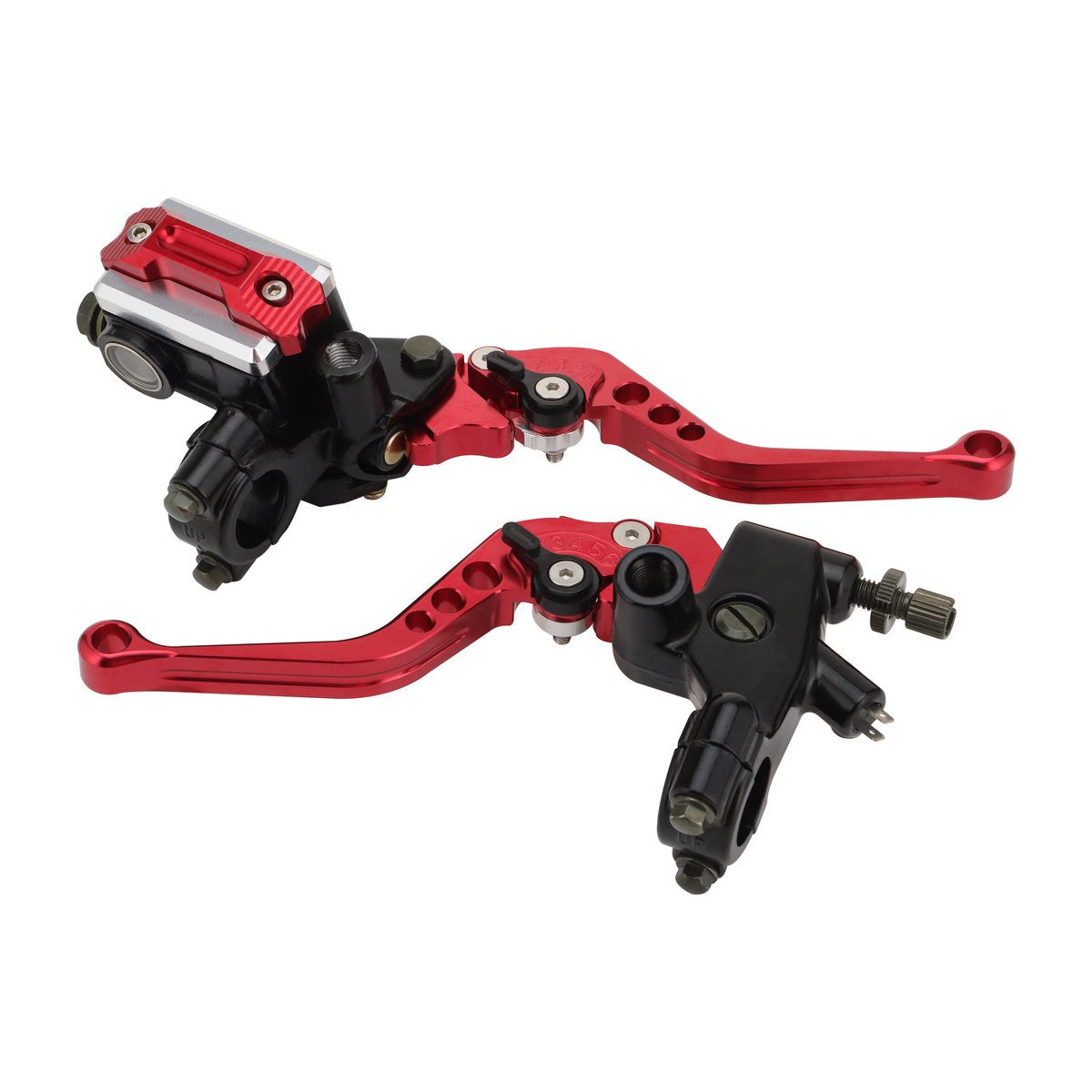 Rotes 22mm 7/8" CNC verstellbares Brems- und Kupplungshebel-Set für Motorrad ATV Scooter
