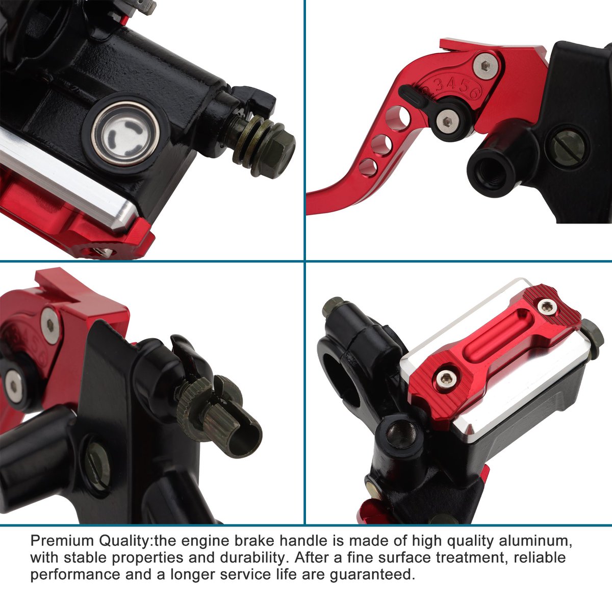 Rotes 22mm 7/8" CNC verstellbares Brems- und Kupplungshebel-Set für Motorrad ATV Scooter