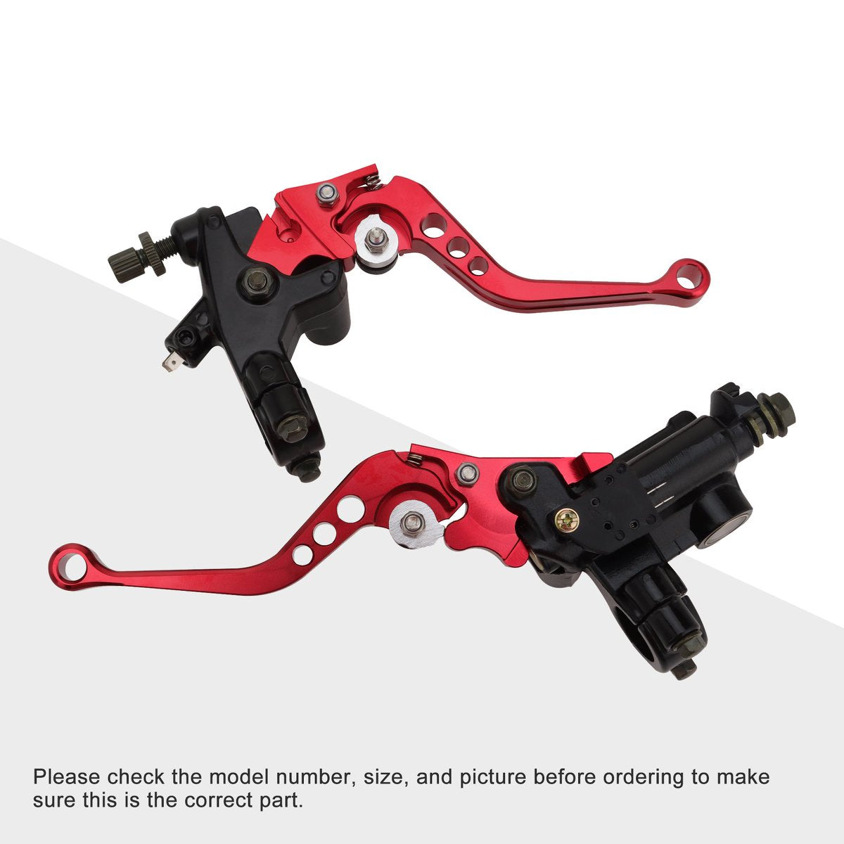 Rotes 22mm 7/8" CNC verstellbares Brems- und Kupplungshebel-Set für Motorrad ATV Scooter