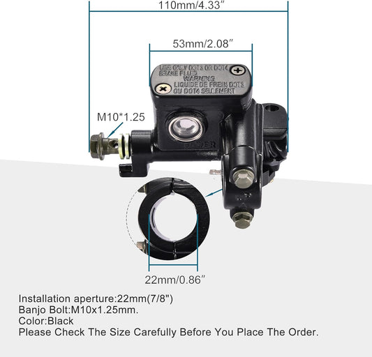 Rechte obere Bremsscheibenpumpe für 50cc-250cc ATV Go Kart Quad  