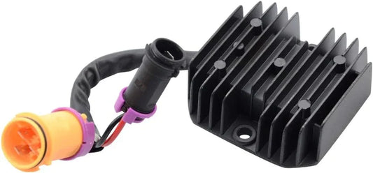 5-wire ATV regulator rectifier replacement with cooling fins and wiring harness