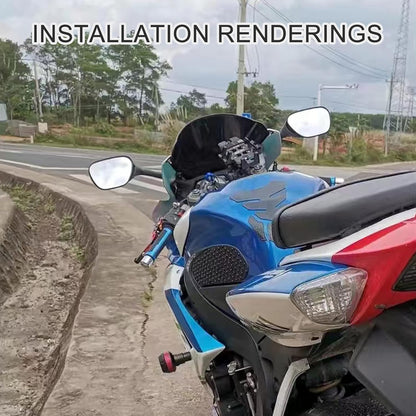 GOOFIT Side Mirror Turn Signal Rearview Replacement for Suzuki GSXR 600 750 1000 06-08 Motorcycle Rearview Rear Mirror w/LED Light