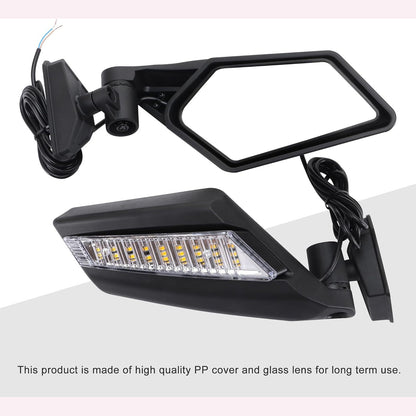 Side Mirrors with Turn Signal Set For Can Am Maverick X3