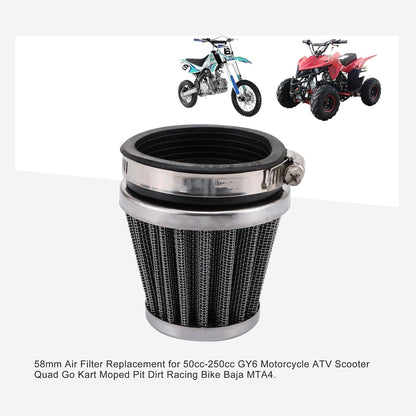 Silver Air Filter 35/38/42/44/58mm