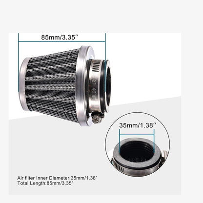 Silver Air Filter 35/38/42/44/58mm