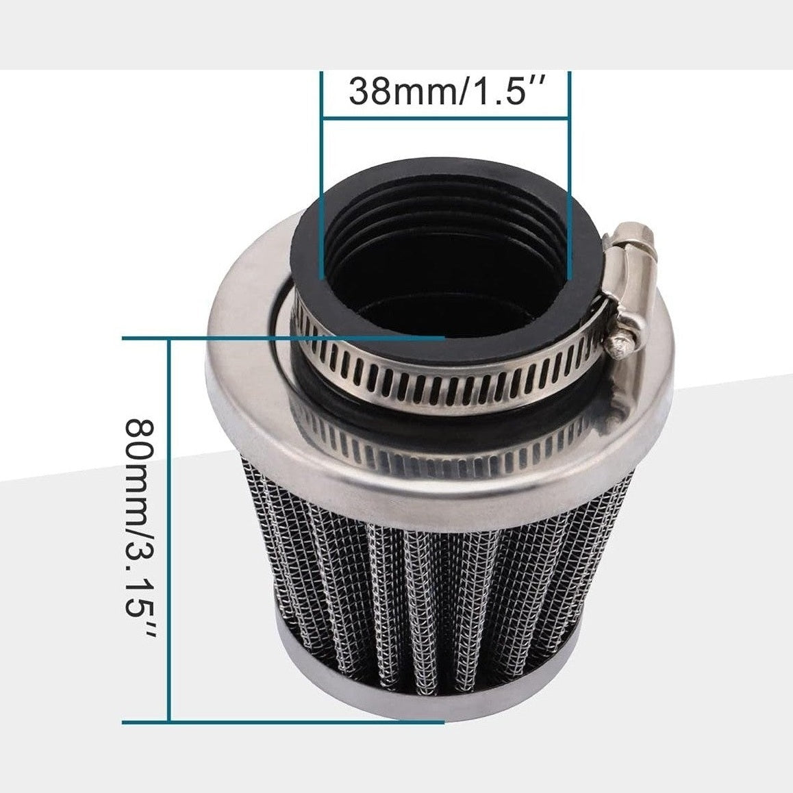 Silver Air Filter 35/38/42/44/58mm