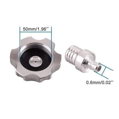 Silver Fuel Tank Cap Cover 50mm for CRF XR TTR SSR Pit Dirt Bike ATV
