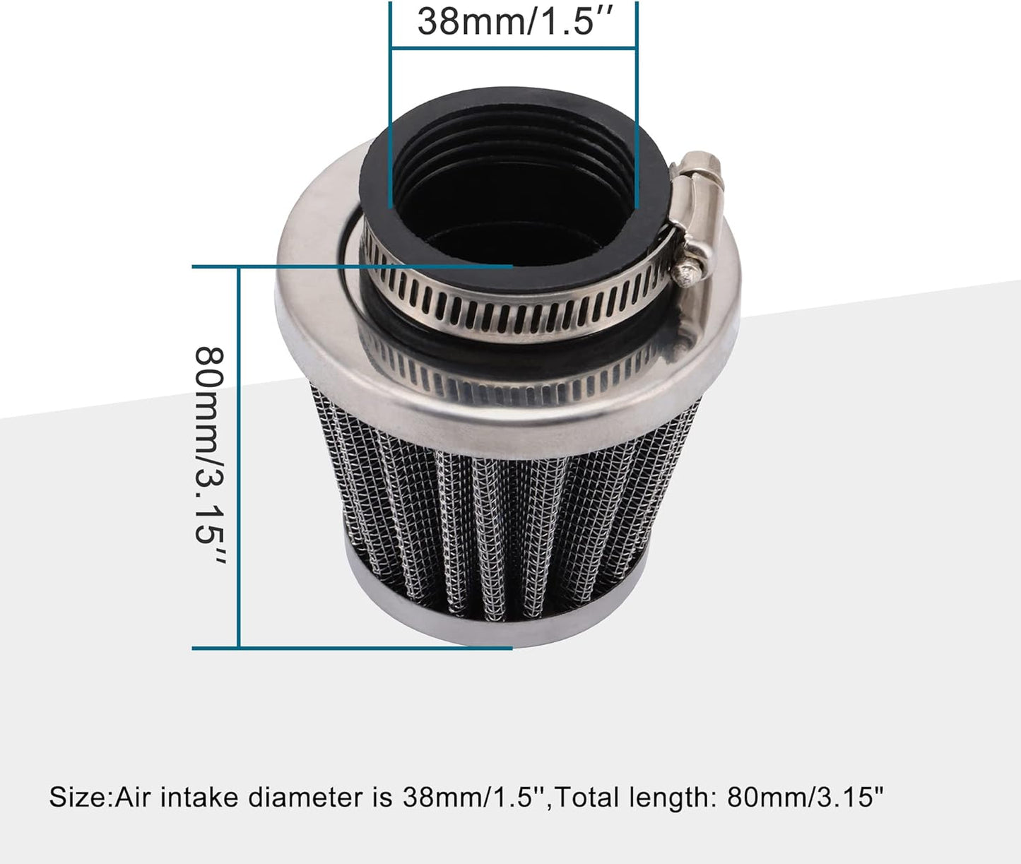 38mm Air Filter for GY6 CG 150 Scooter ATV Dirt Bike PZ26 PZ27 Carb
