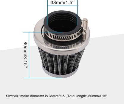 38mm Air Filter for GY6 CG 150 Scooter ATV Dirt Bike PZ26 PZ27 Carb