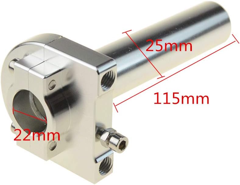 Silberner 22mm 7/8" verstellbarer Gaszug für GY6 139QMB 157QMJ Moped