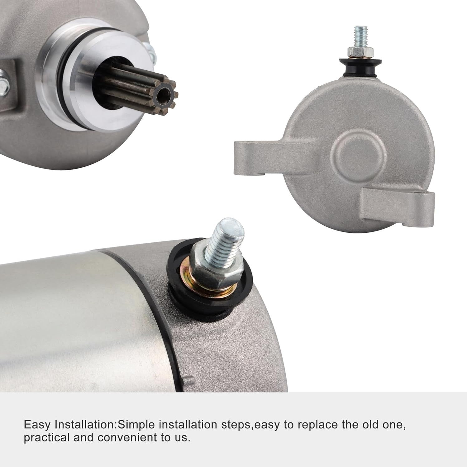 GOOFIT Electric Starter Start Motor Accessories Fit Engine Replacement for ATV YFZ450 04-13 YFZ450 LE 2004 YFZ450 SE 05-09 5TG-81800-00-00 5TG-81890-00-00