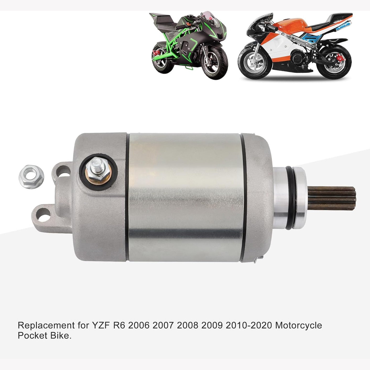 Starter Motor - 9 Tooth - Yamaha YZF-R6