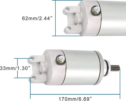 Starter Motor for Suzuki DR-Z400 LT-Z400, Kawasaki KFX400 KLX400, Arctic Cat DVX 400 (2000-2019) | OEM 31100-29F00, 21163-S004