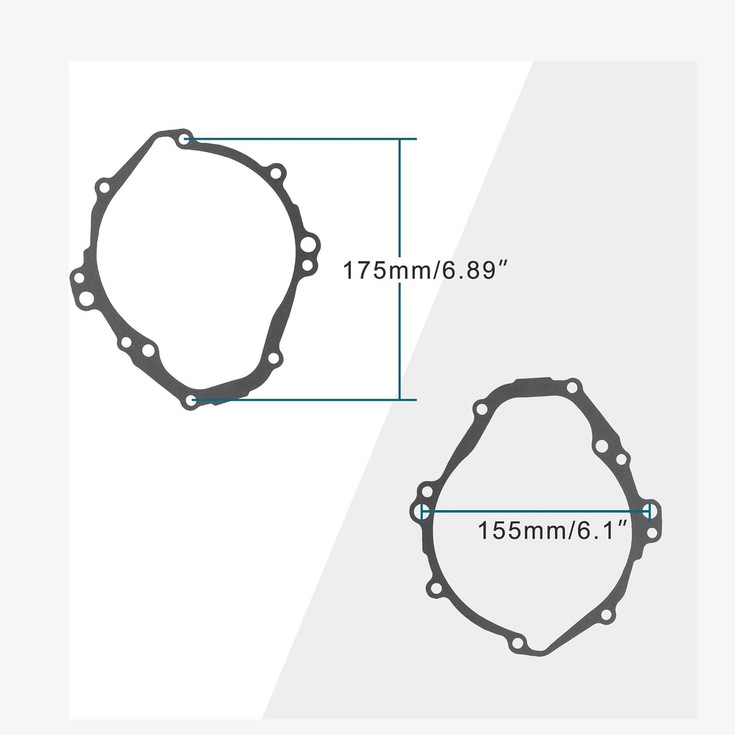 GOOFIT Motorcycle Stator Flywheel Cover Gasket Replacement for GSXR1000 GSX-R1000 K9