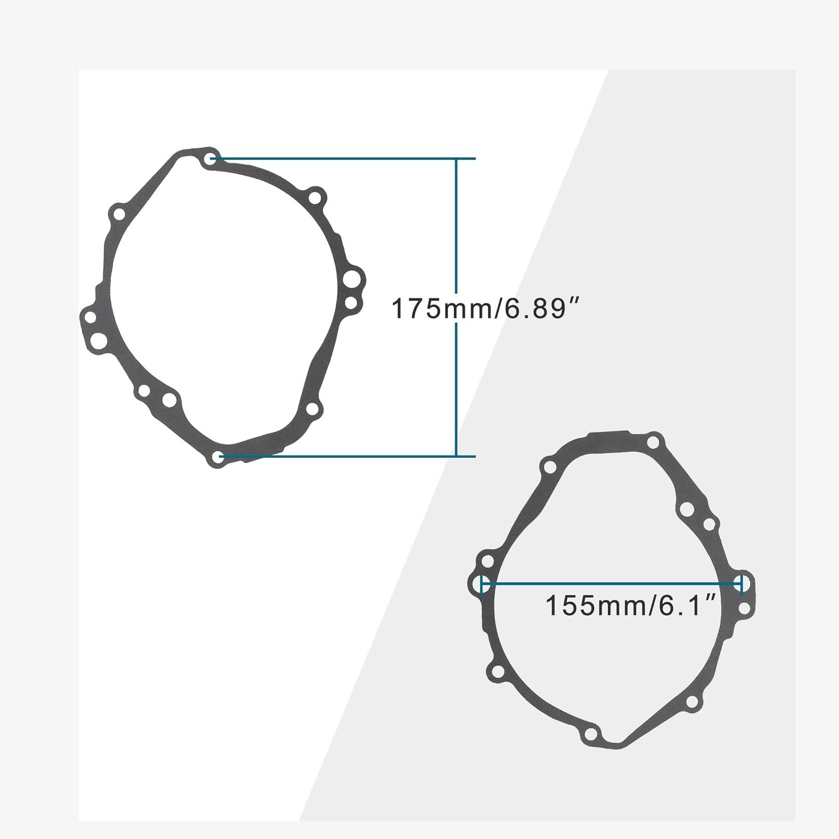 GOOFIT Motorcycle Stator Flywheel Cover Gasket Replacement for GSXR1000 GSX-R1000 K9