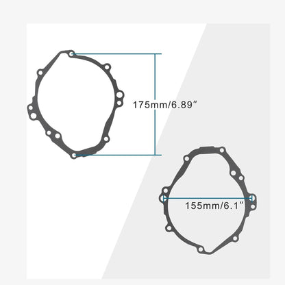 GOOFIT Motorcycle Stator Flywheel Cover Gasket Replacement for GSXR1000 GSX-R1000 K9