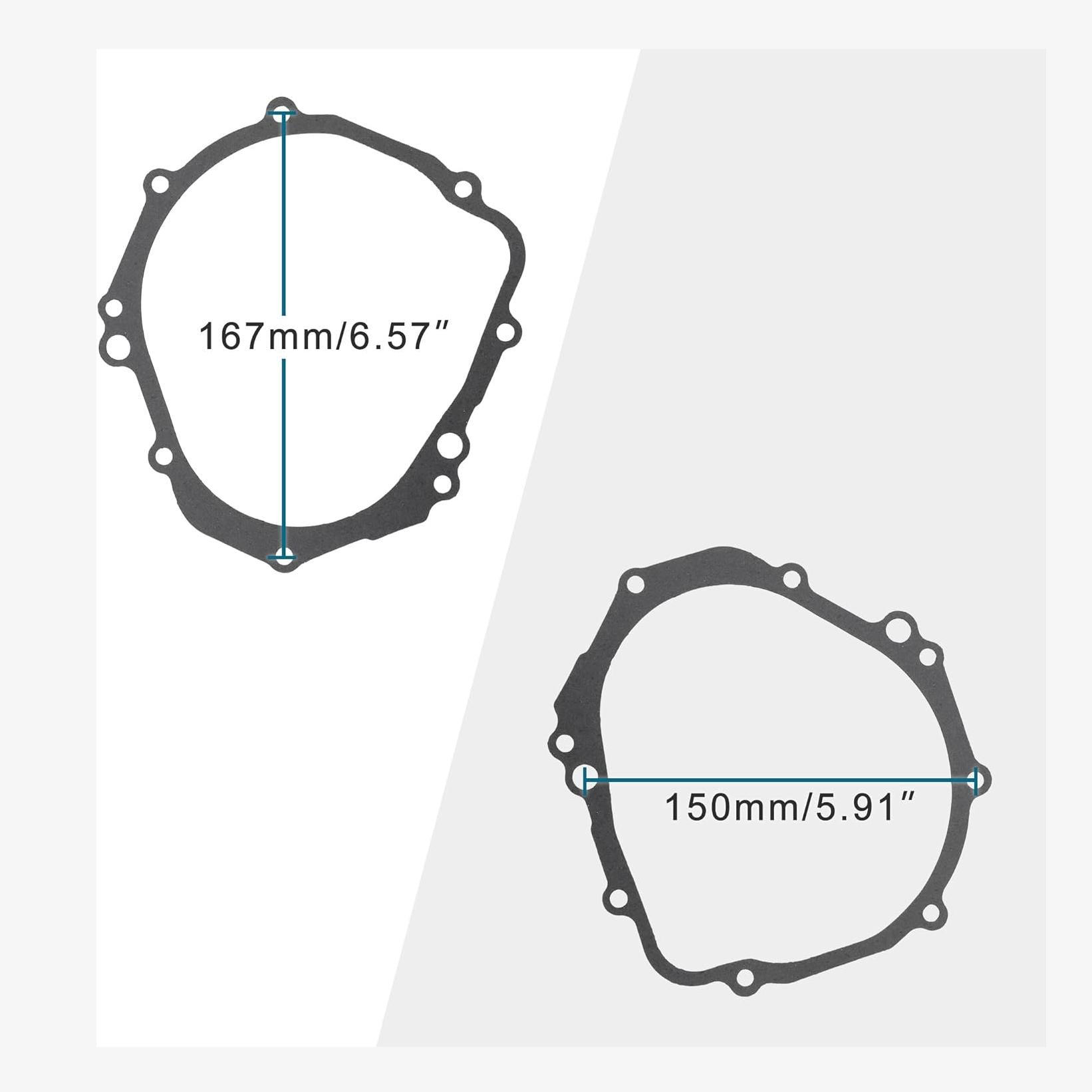 GOOFIT Motorcycle Stator Flywheel Cover Gasket Replacement for GSXR1000 GSX-R1000 2003-2008 GSX-R600/750 GSX-S750 2015
