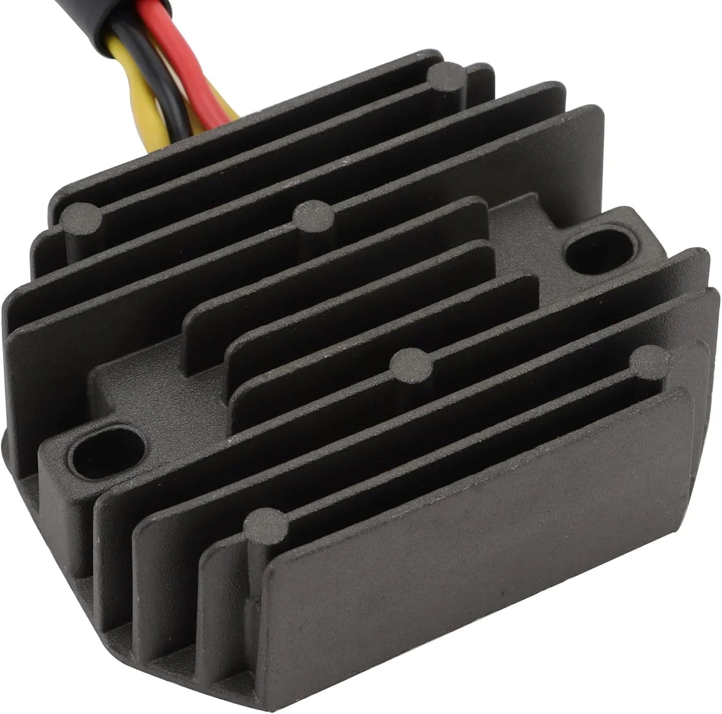 Motorcycle voltage regulator rectifier with cooling fins and wires for Suzuki Boulevard S40 LS650