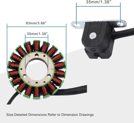 GOOFIT Stator de magnéto à 18 bobines et 7 fils pour remplacement de générateur d'allumage Suzuki DRZ400