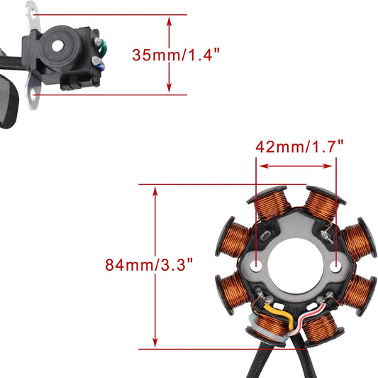 Suzuki FU125 FU150 Raider 125 150 8-Coil 4-Wire Stator 32101-47E00