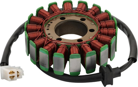 Stator with copper coils and green insulation for GY6 engine, motorcycle aftermarket part