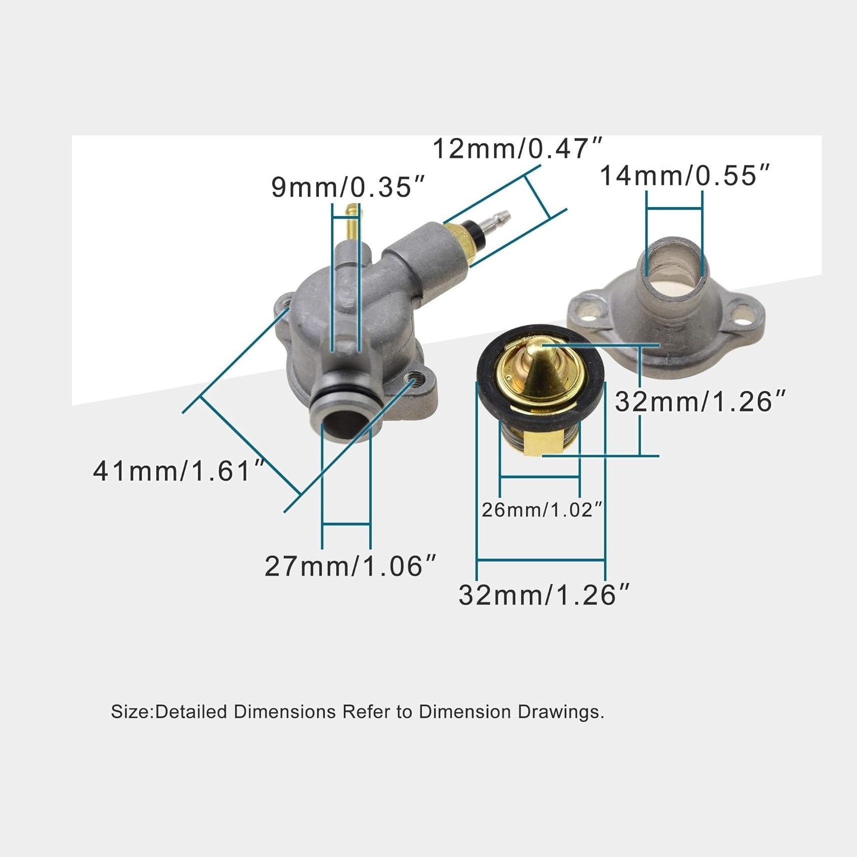 GOOFIT Thermostat Assy Replacement for Helix CN250 Elite CH250 250 Water-Cooled 250cc ATV Scooter