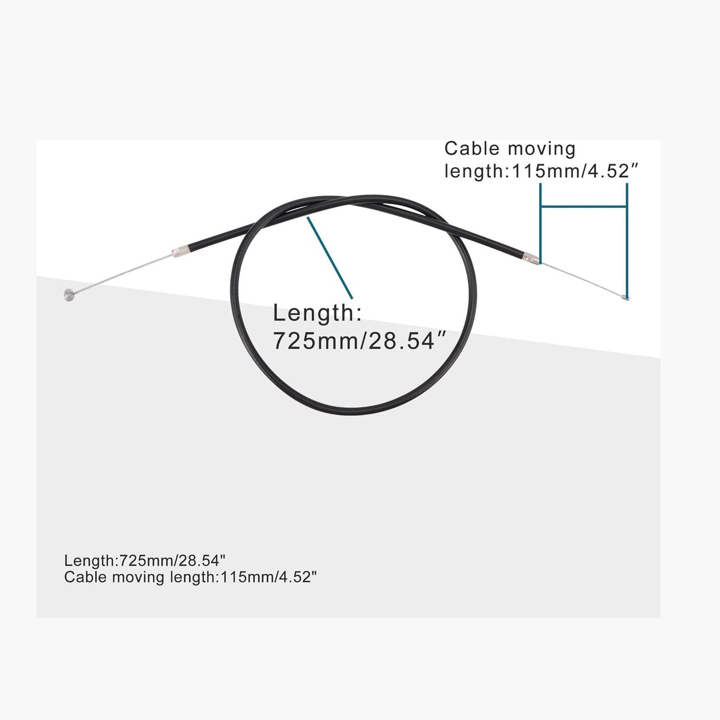 GOOFIT 28.54" Throttle Cable Replacement for 2-Stroke 43cc 47cc 49cc 50cc Mini Pocket Pit Super Dirt Bike Cag Cagllari MAT1 MAT2 X1 X2 GP MX3
