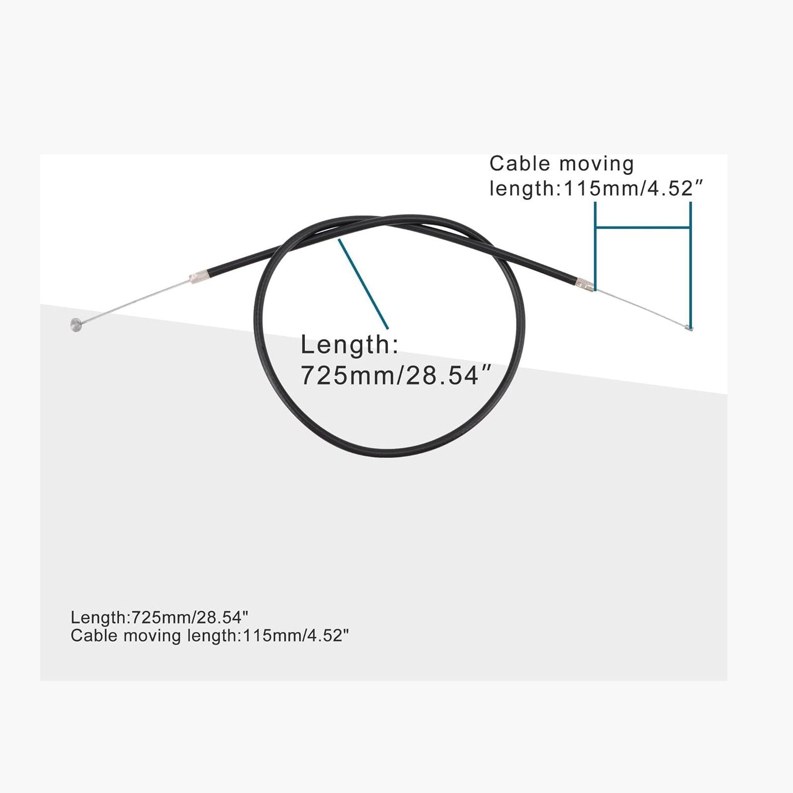 GOOFIT 28.54" Throttle Cable Replacement for 2-Stroke 43cc 47cc 49cc 50cc Mini Pocket Pit Super Dirt Bike Cag Cagllari MAT1 MAT2 X1 X2 GP MX3